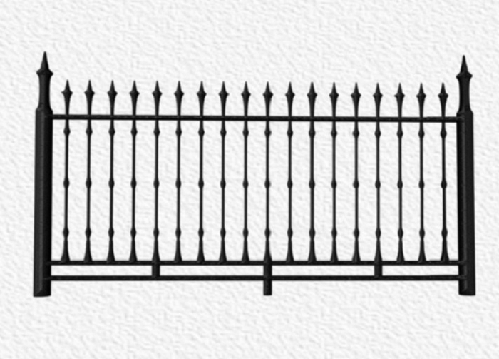 Second Life Marketplace Wrought Iron Fence Black Texture.png